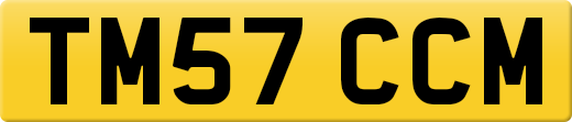 TM57 CCM private number plate